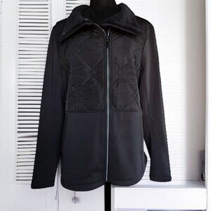 BRP SKI-DOO (XL) Black Zip up "Muskoka" Mid Layer Fleece Quilted Jacket